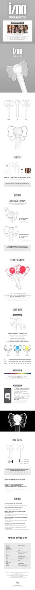 (Pre Order) Izna - Official Light Stick - KPop Idol