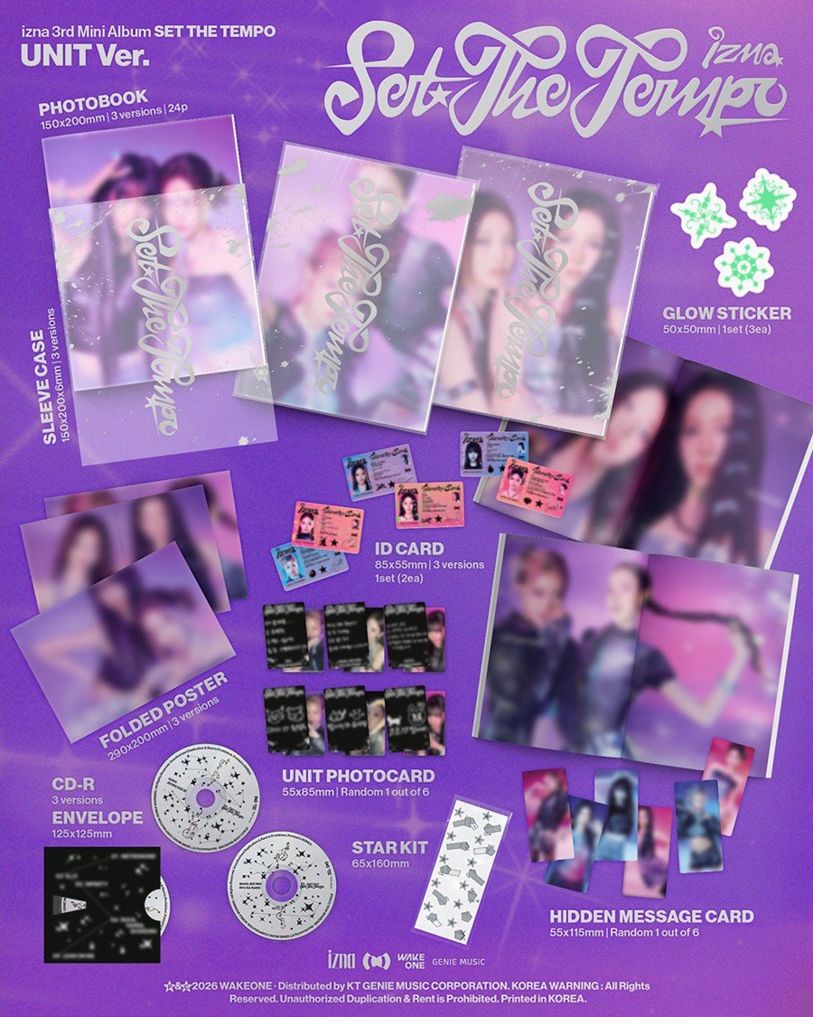 (Pre Order) IZNA - Set The Tempo: Unit Ver. - KPop Idol