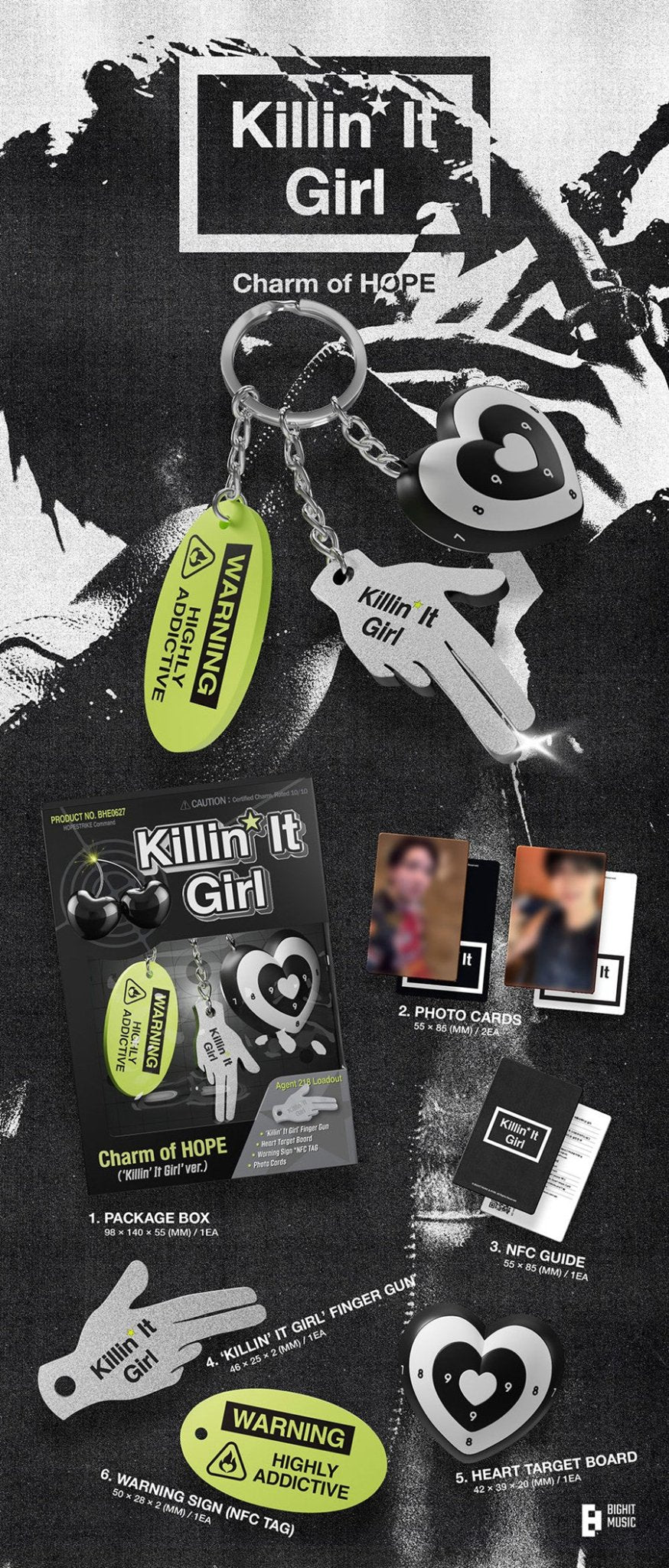 (Pre Order) J - hope: Charm of Hope - 'Killin It Girl' ver with Weverse POB - KPop Idol