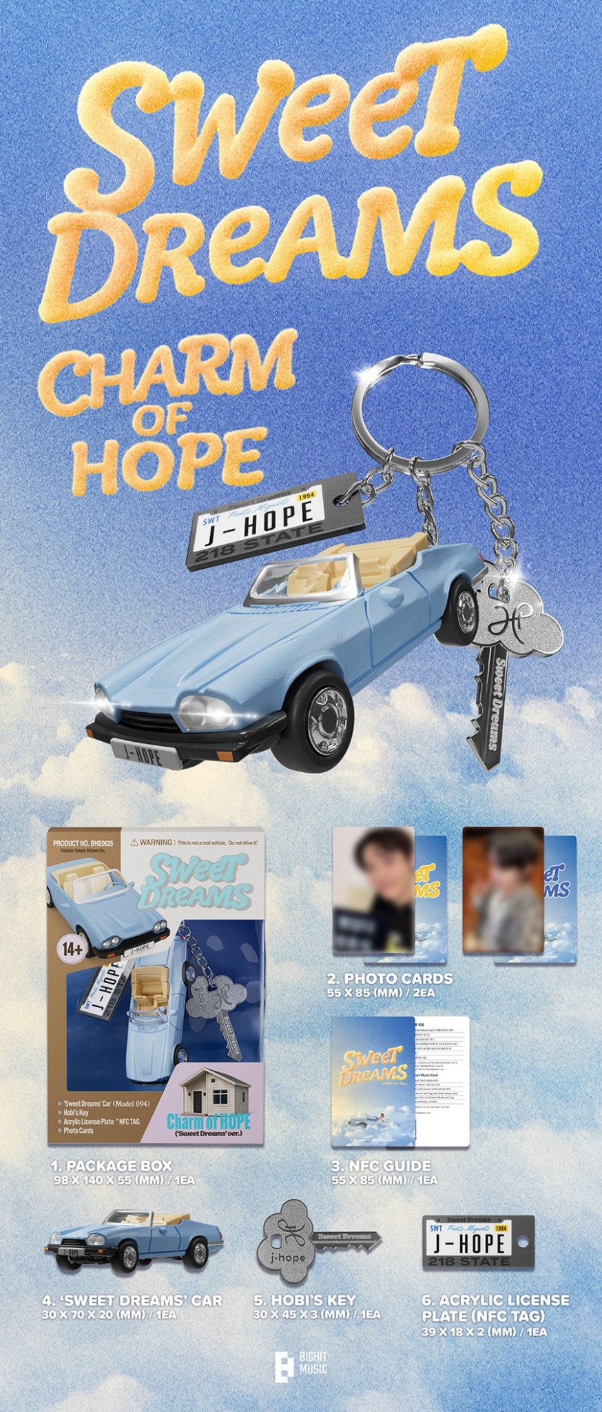 (Pre Order) J - hope: Charm of Hope - 'Sweet Dream' ver with Weverse POB - KPop Idol