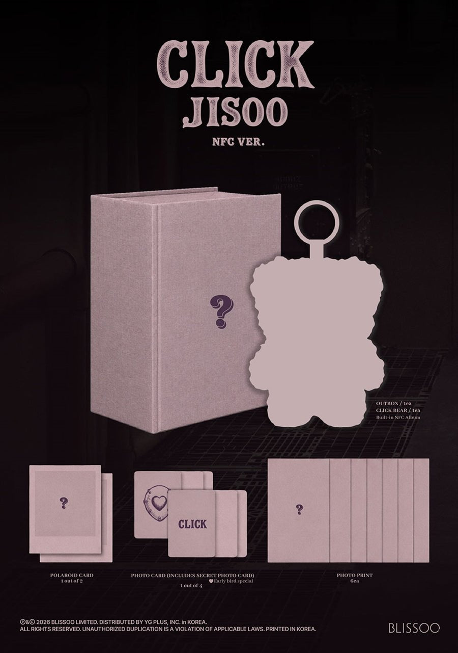 (Pre Order) Jisoo - Click: Click Baby Bear Ver. - KPop Idol