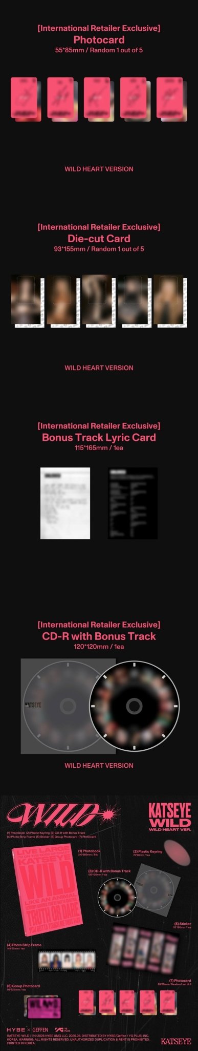 (Pre Order) Katseye - Wild: International Retailer Ver. - KPop Idol
