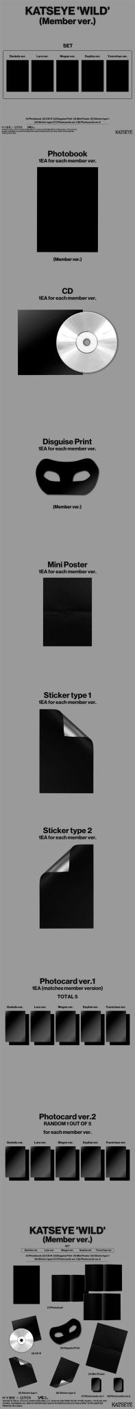 (Pre Order) Katseye - Wild: Member Ver. - KPop Idol