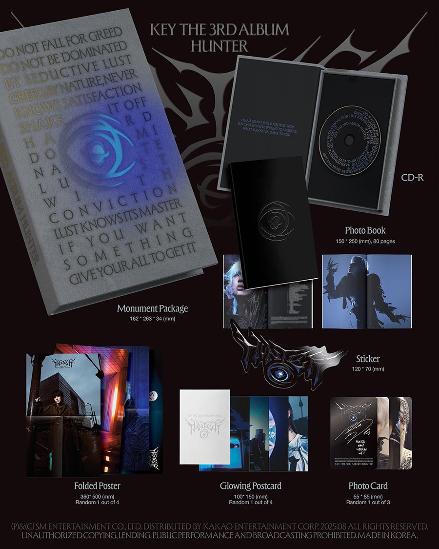 (Pre Order) Key - Hunter (Monument version) - KPop Idol