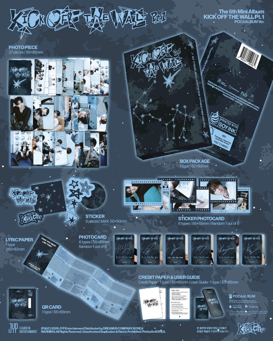 (Pre Order) KickFlip - Kick off the Wall Pt.1: Poca Album - KPop Idol