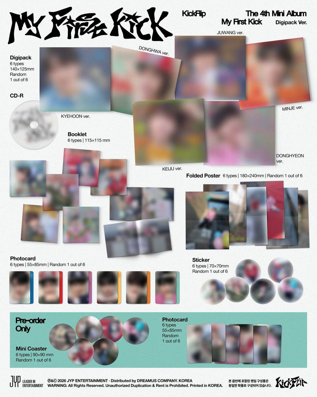 (Pre Order) KickFlip - My First Kick: Digipack ver. - KPop Idol