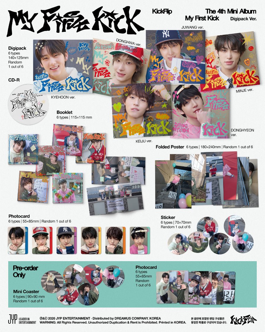 (Pre Order) KickFlip - My First Kick: Digipack ver. - KPop Idol