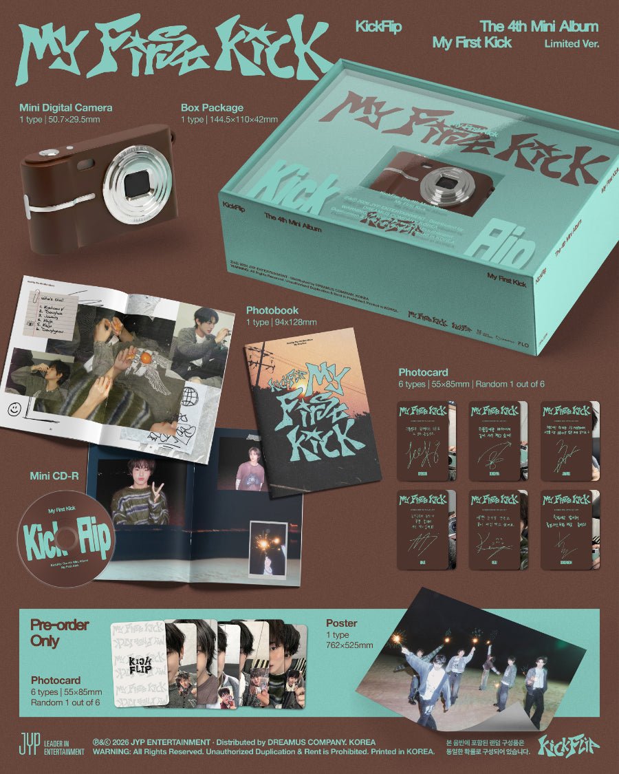 (Pre Order) KickFlip - My First Kick: Limited Ver. - KPop Idol