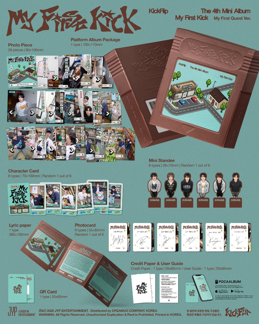 (Pre Order) KickFlip - My First Kick: My First Quest ver. - KPop Idol