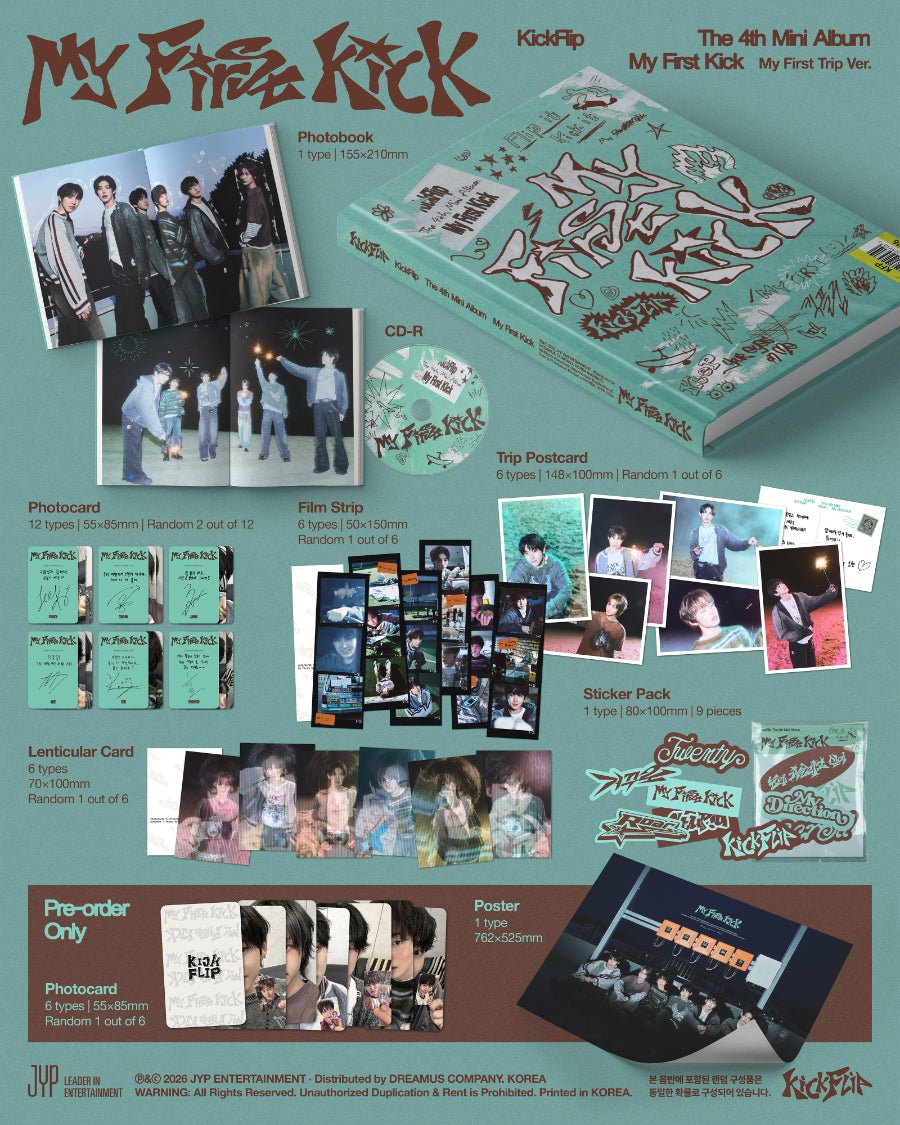 (Pre Order) KickFlip - My First Kick: My First Trip ver. - KPop Idol