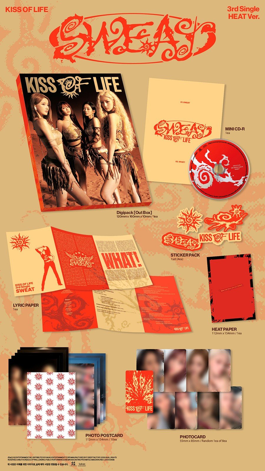 (Pre Order) Kiss of Life - Sweat: Heat Ver. - KPop Idol