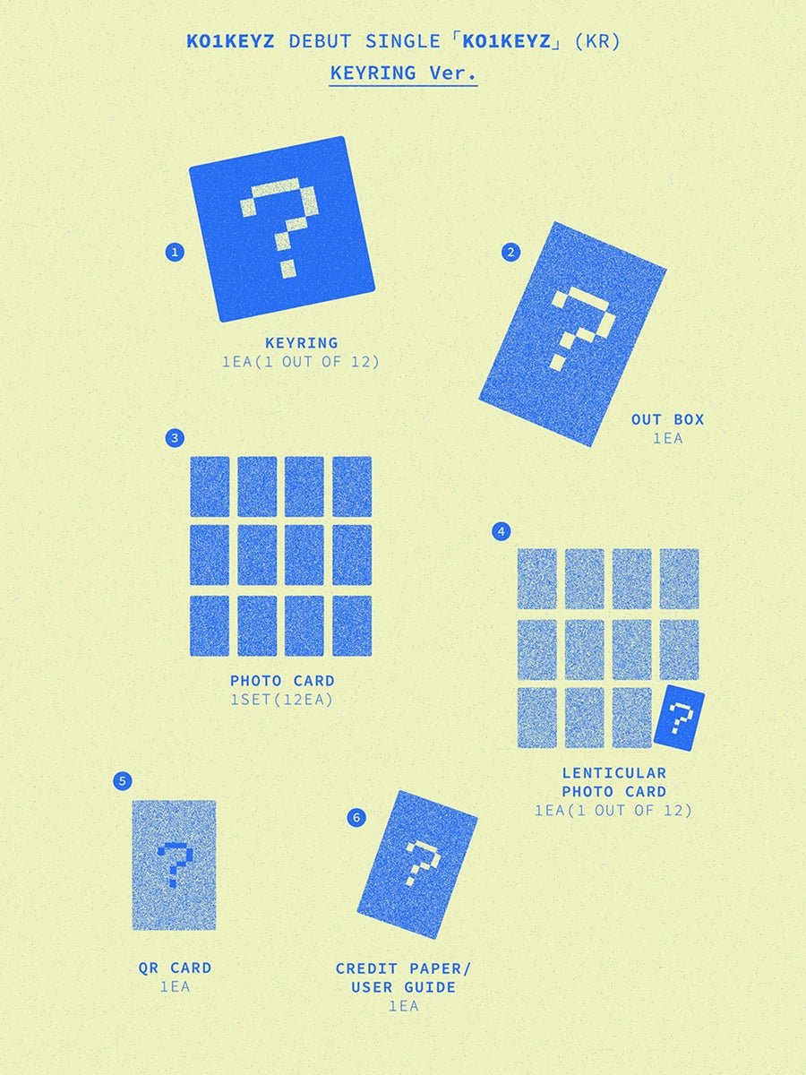 (Pre Order) KO1KEYZ (KR) - KO1KEYZ: Keyring Ver. - KPop Idol