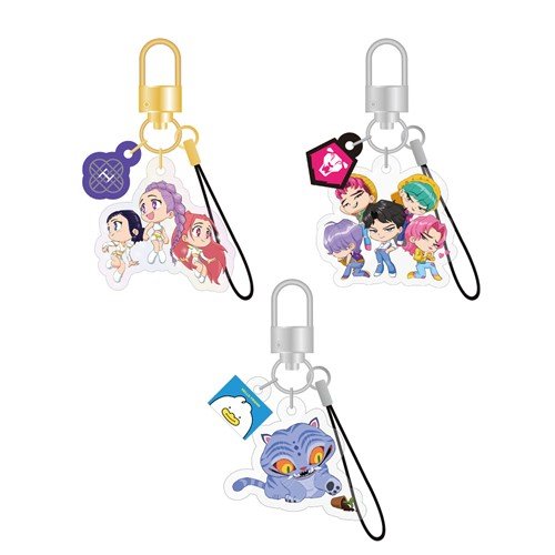 (Pre Order) KPop Demon Hunters Official Lightstick Keyring Charm (version choice) - KPop Idol