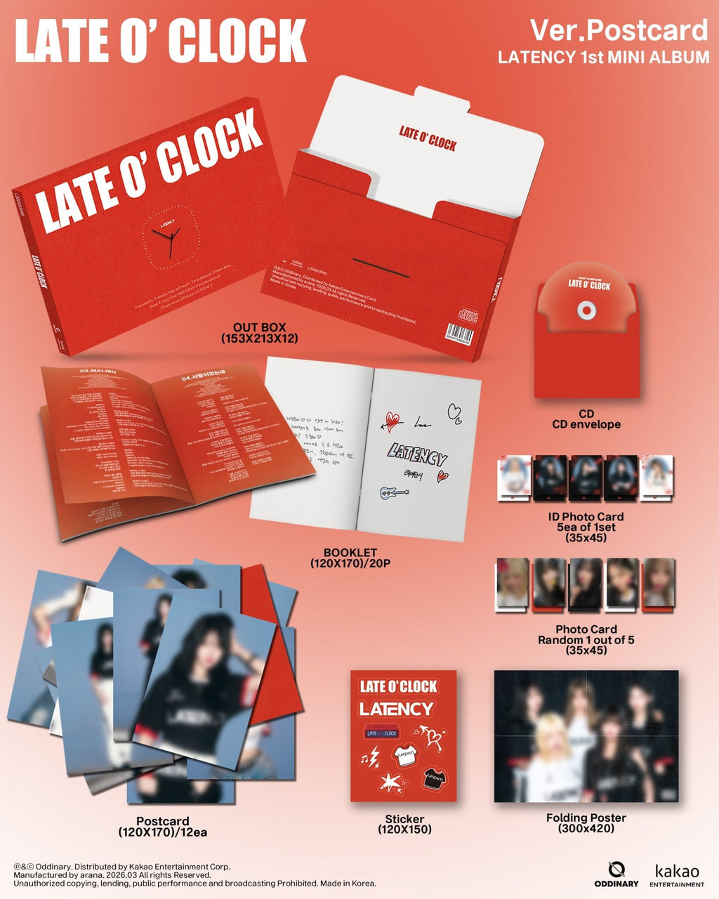 (Pre Order) Latency - Late O'Clock Postcard ver. - KPop Idol