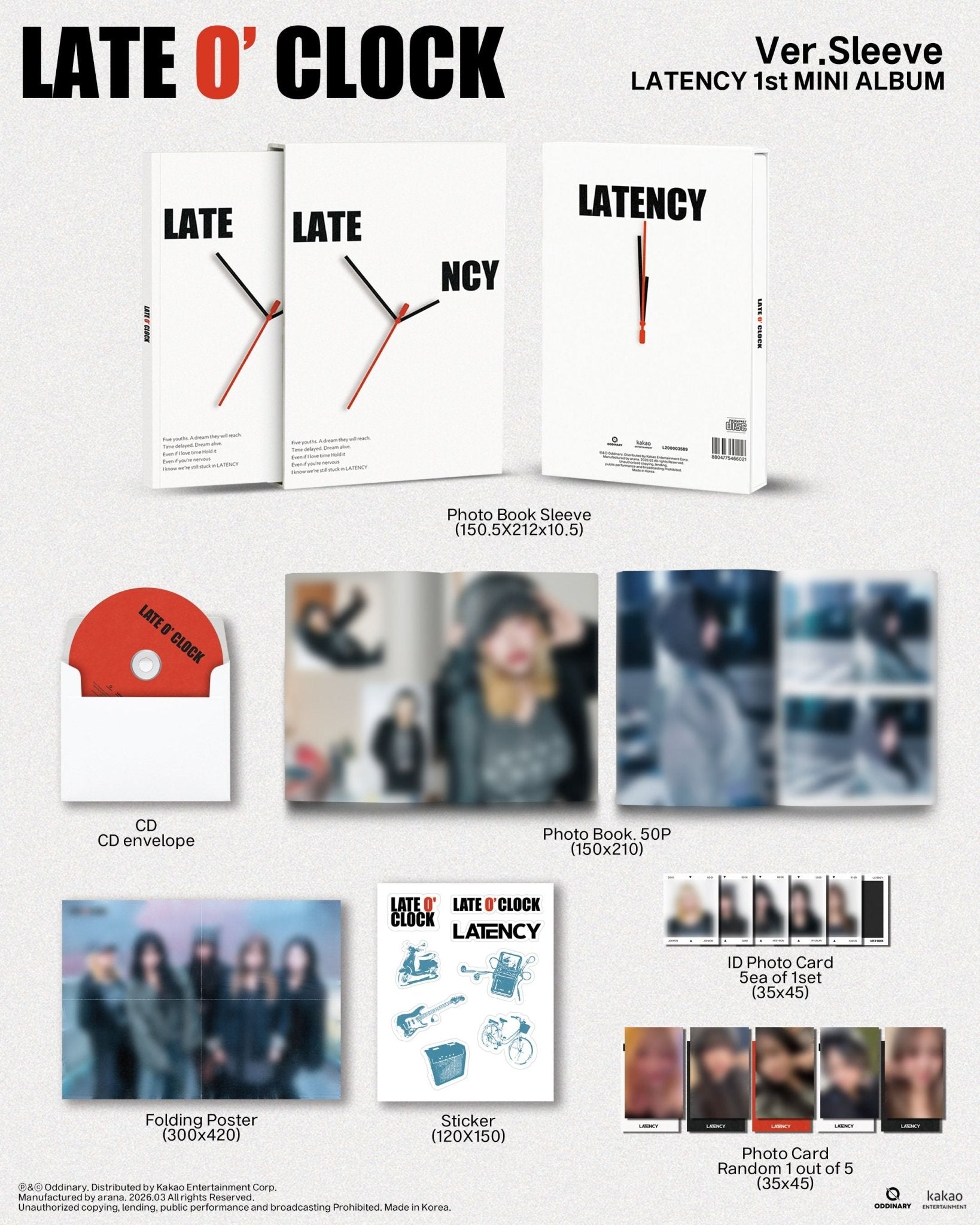 (Pre Order) Latency - Late O'Clock Sleeve ver - KPop Idol
