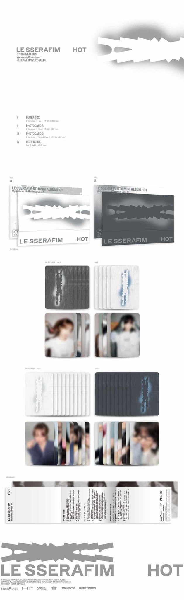 (Pre Order) Le Sserafim - Hot Weverse Album - KPop Idol