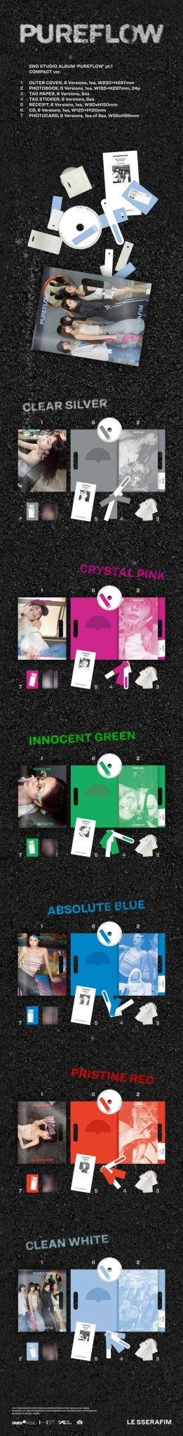 (Pre Order) Le Sserafim - Pureflow Pt.1: Compact Ver. - KPop Idol