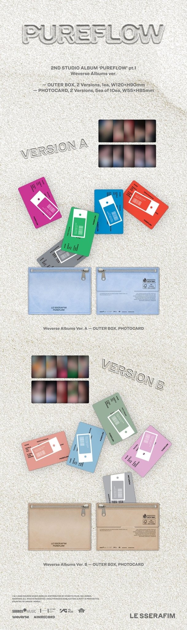 (Pre Order) Le Sserafim - Pureflow Pt.1: Weverse Album - KPop Idol