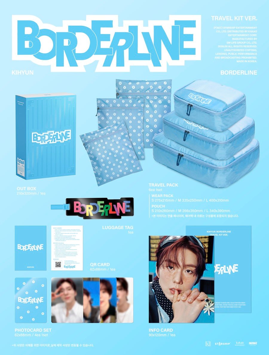 (Pre Order) Monsta X Kihyun - Borderline: Travel Kit Ver. - KPop Idol