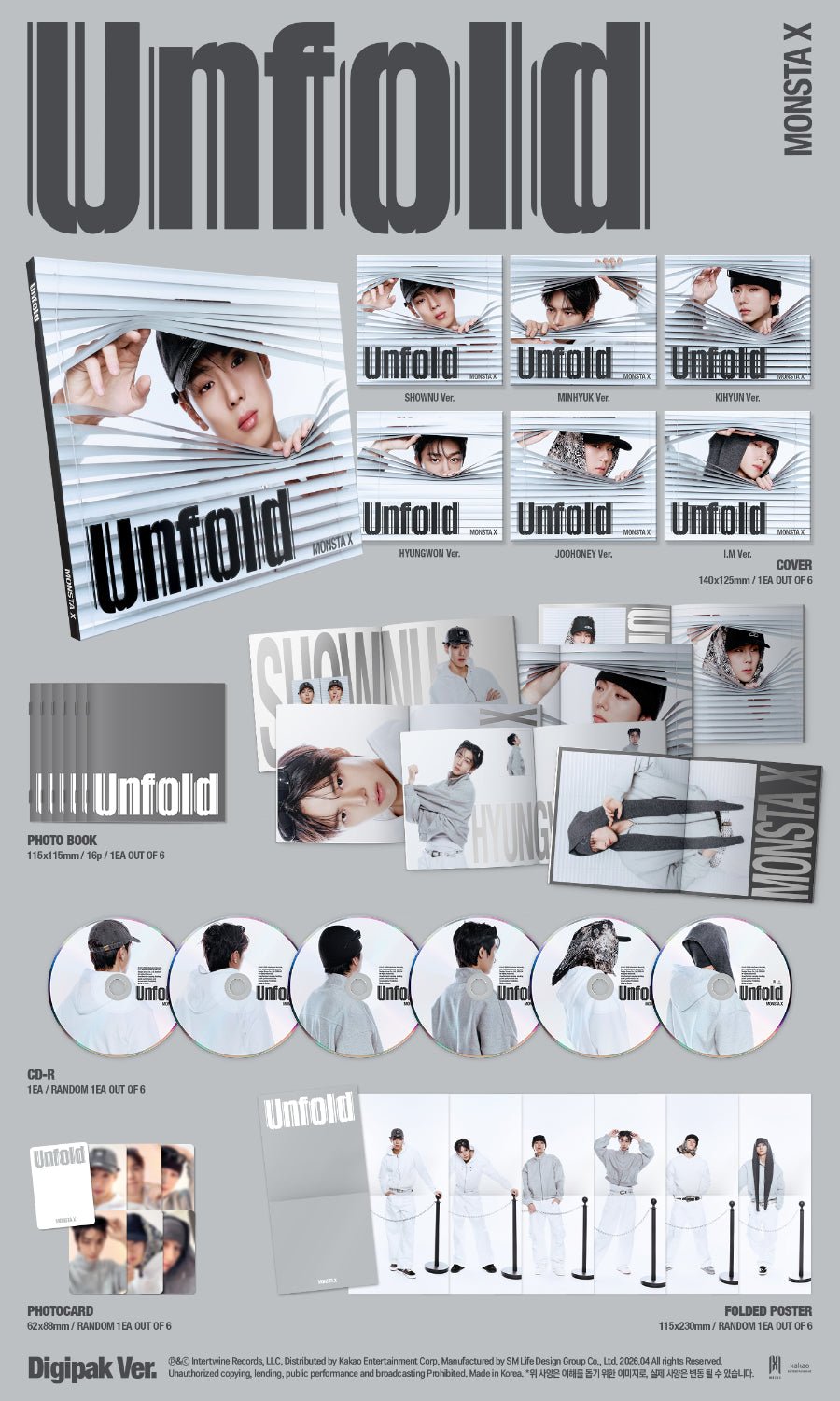 (Pre Order) MonstaX - Unfold Digipack ver. - KPop Idol