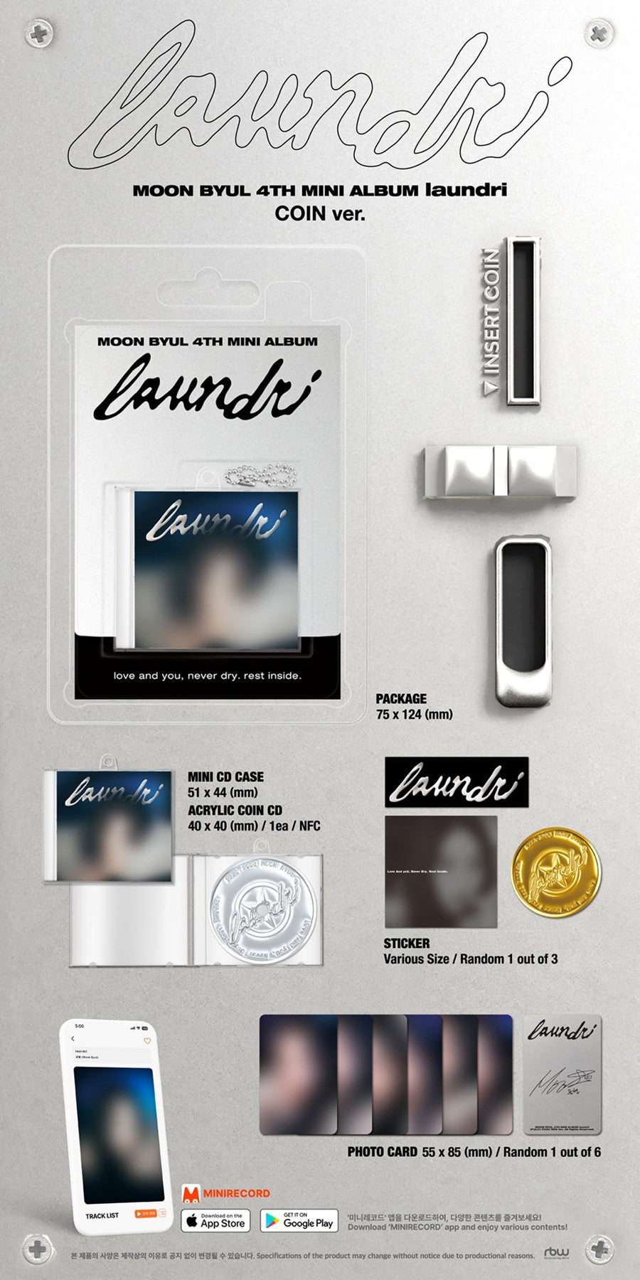 (Pre Order) Moon Byul - laundri (Coin Version) - KPop Idol
