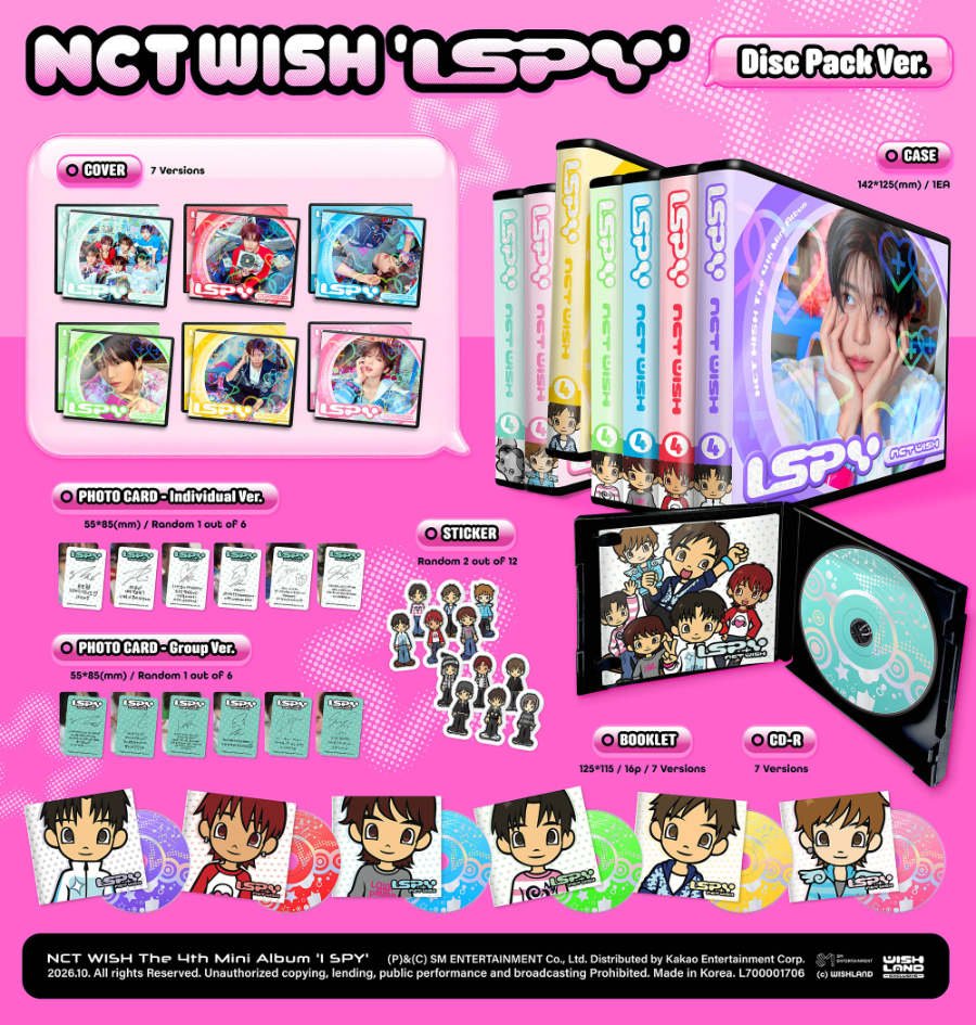 (Pre Order) NCT Wish - I Spy: Disc Pack Ver. - KPop Idol