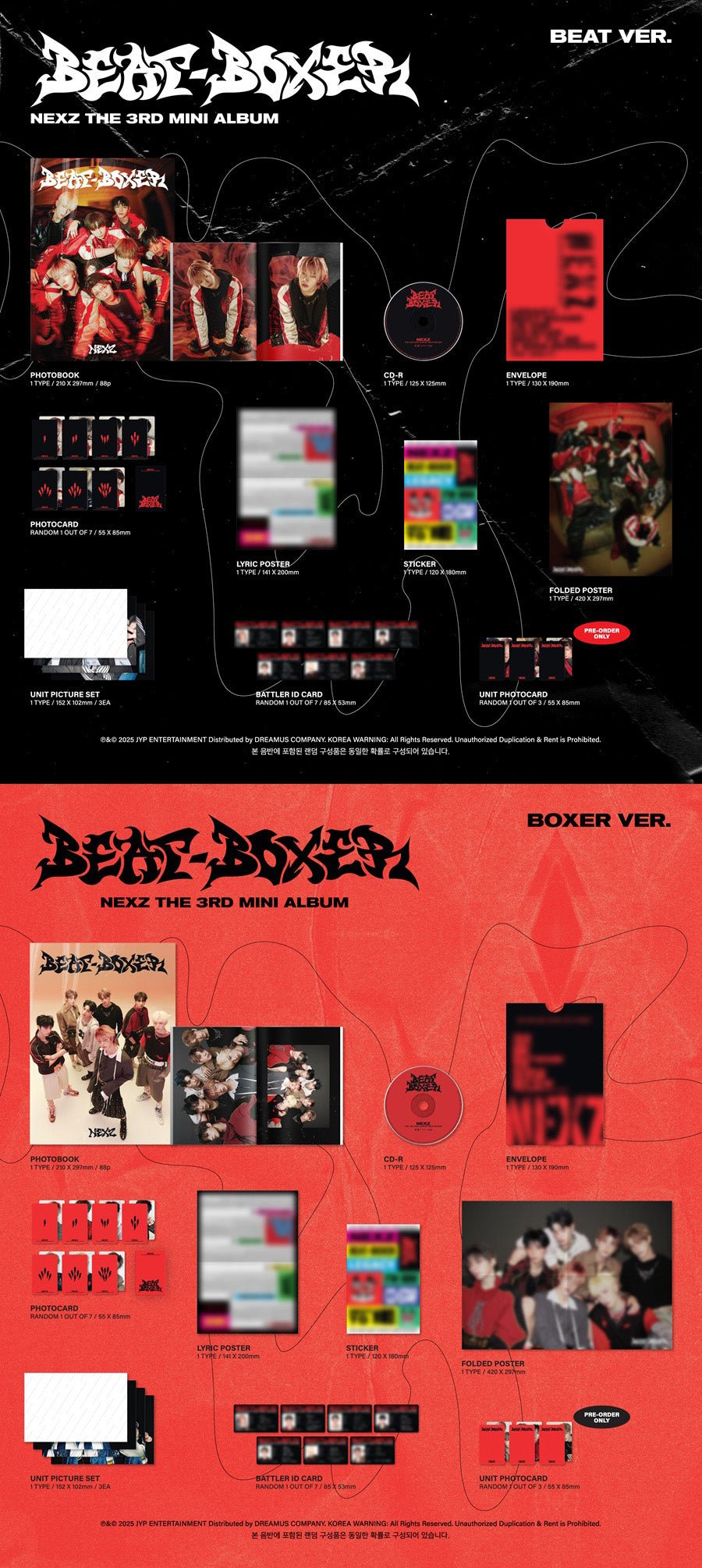 (Pre Order) NEXZ - Beat - Boxer Photobook Version (Random Cover) with FANs Shop POB - KPop Idol