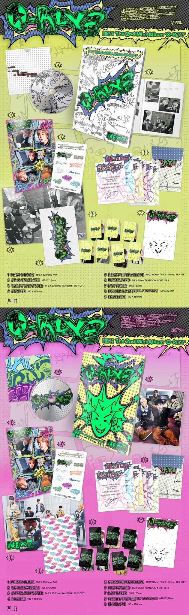 (Pre Order) NEXZ - O - RLY? Photobook Version (random cover) with Music Korea POB - KPop Idol