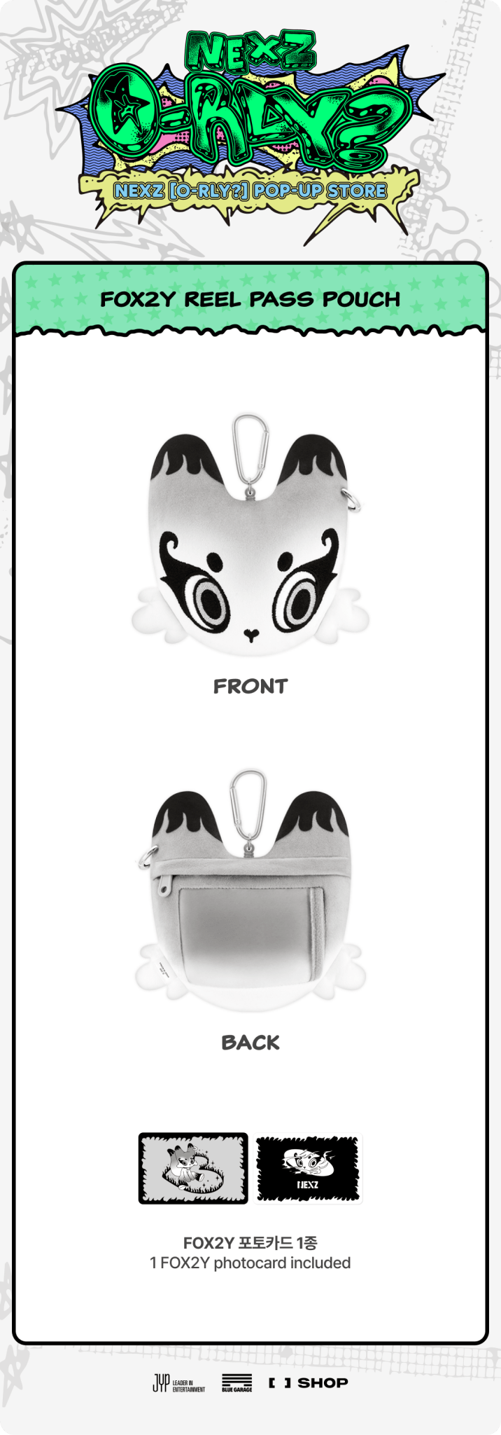 (Pre Order) NEXZ - O - RLY Pop Up Store MERCH: FOX2Y REEL PASS POUCH - KPop Idol