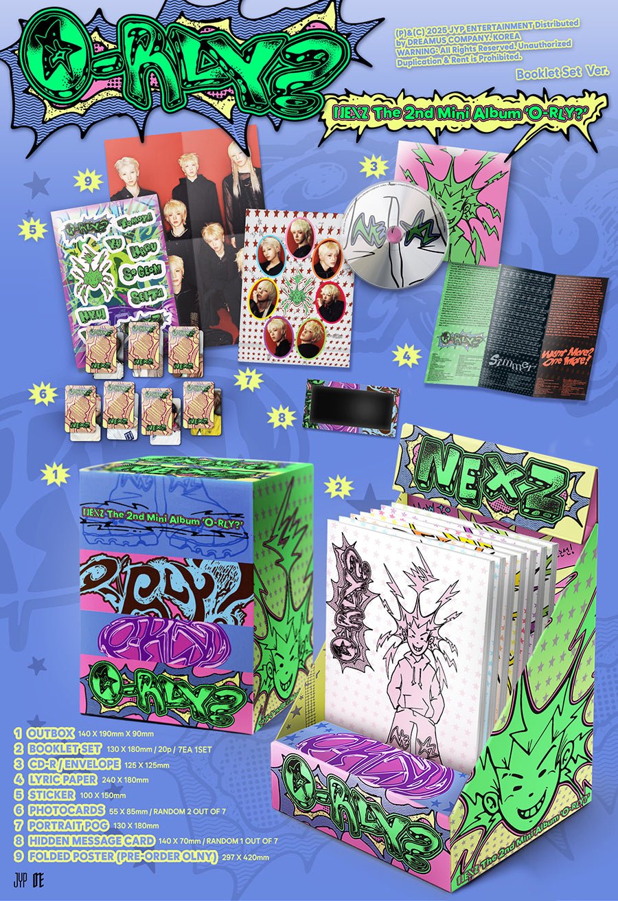 (Pre Order) NEXZ - O - RLY? Special Booklet Set with Music Korea POB - KPop Idol