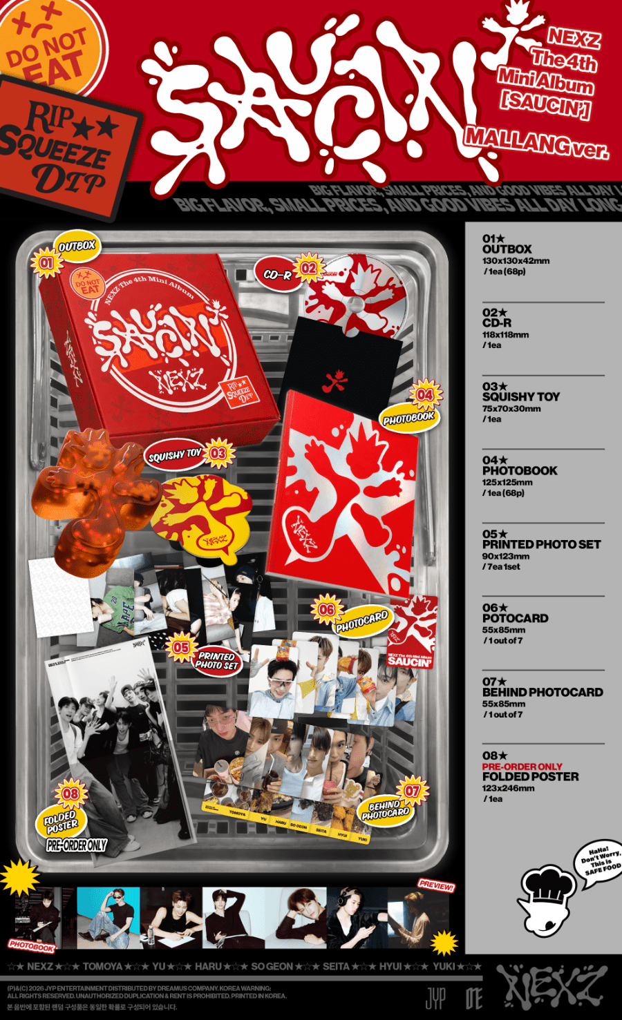 (Pre Order) NEXZ - Saucin': Mallang Ver. - KPop Idol