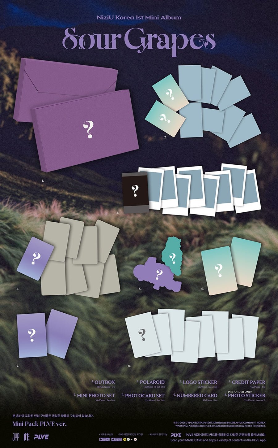 (Pre Order) Niziu Korea - Sour Grapes: Mini Pack PLVE Ver. - KPop Idol