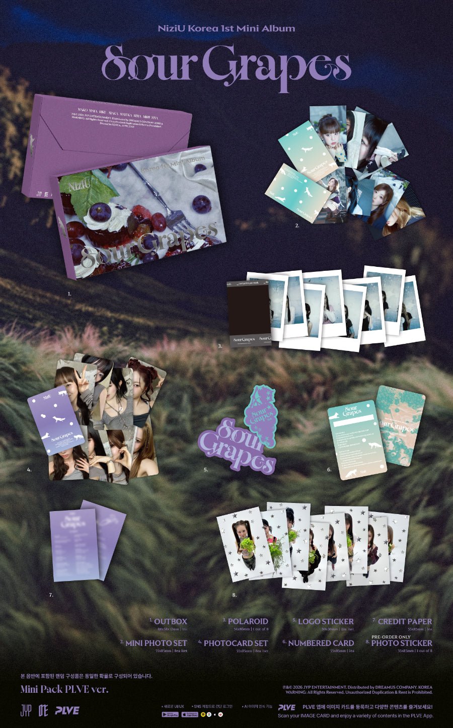 (Pre Order) Niziu Korea - Sour Grapes: Mini Pack PLVE Ver. - KPop Idol