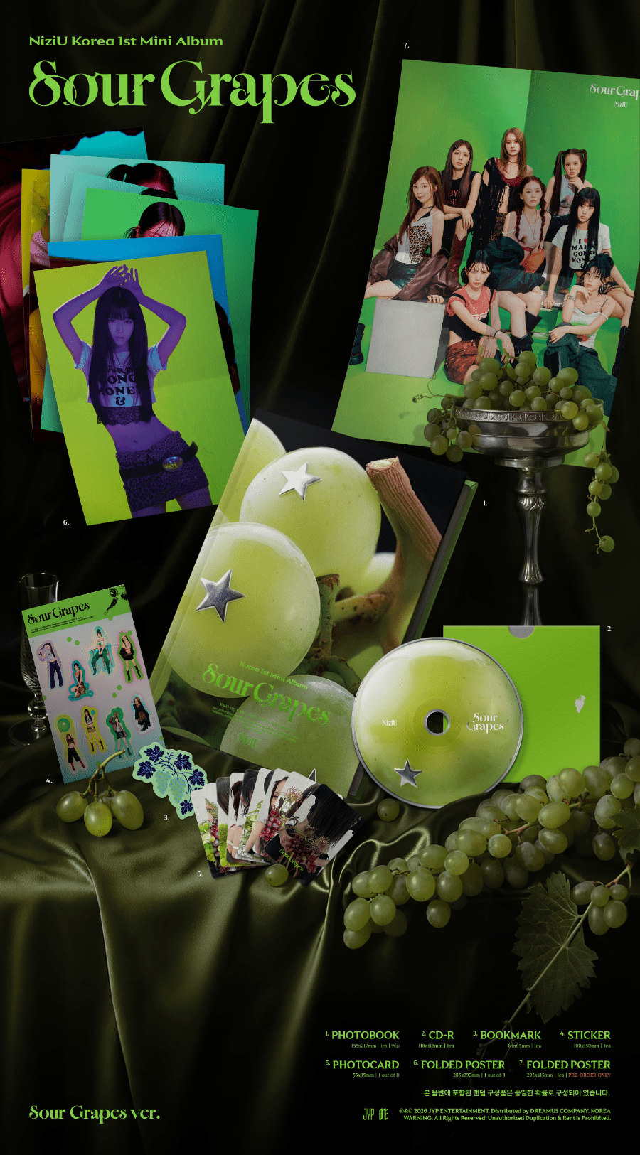 (Pre Order) Niziu Korea - Sour Grapes: Photobook Ver. - KPop Idol