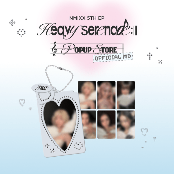 (Pre Order) NMIXX - Heavy Serenade Pop Up Official MD: PHOTOCARD HOLDER KEYRING & PHOTOCARD SET - KPop Idol