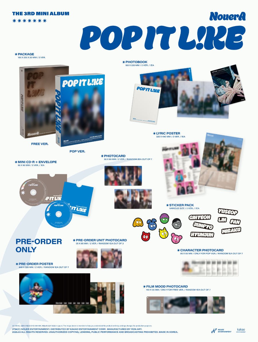 (Pre Order) NouerA - Pop It Like Standard ver. - KPop Idol