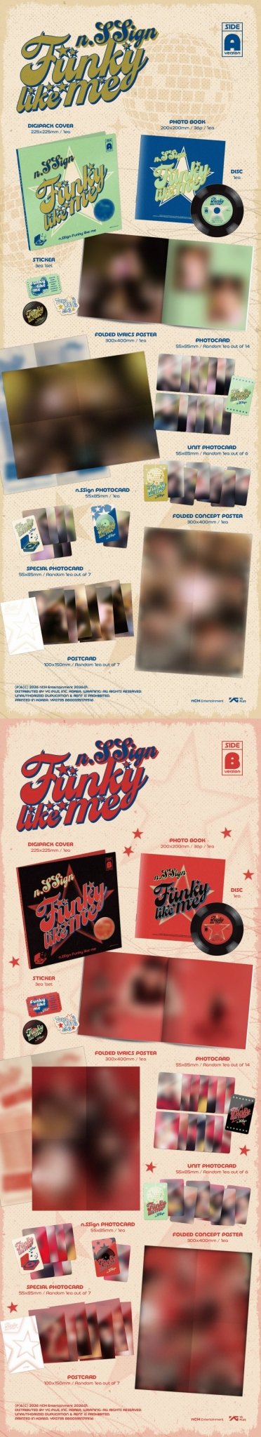 (Pre Order) n.Ssign - Funky Like Me (Random Cover) - KPop Idol