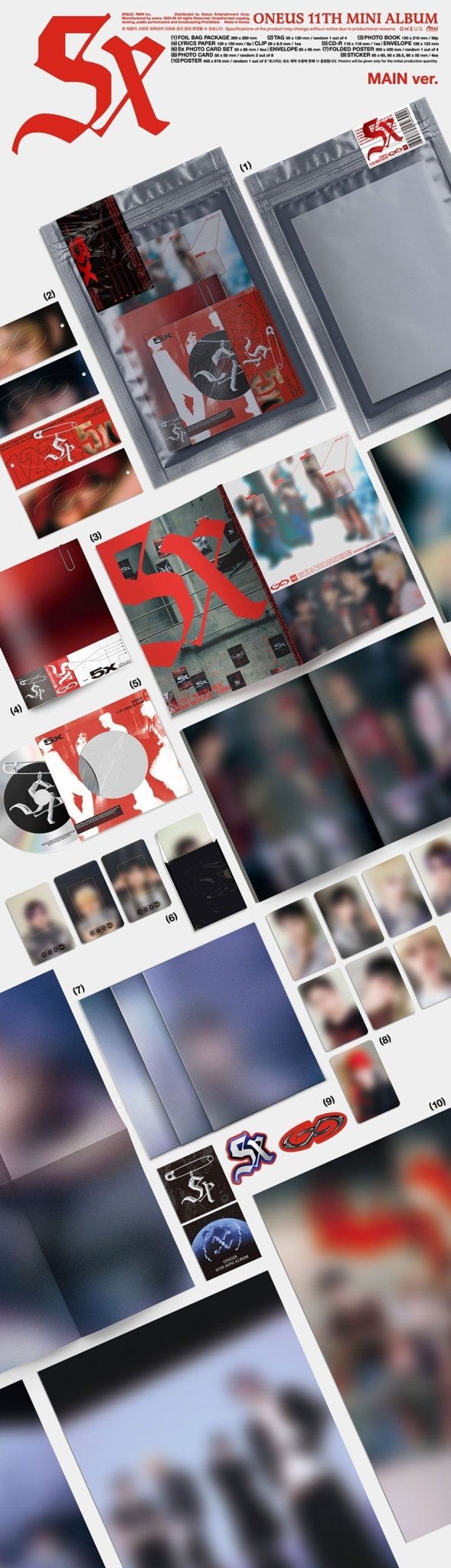 (Pre Order) ONEUS: 5x - Main Version - KPop Idol