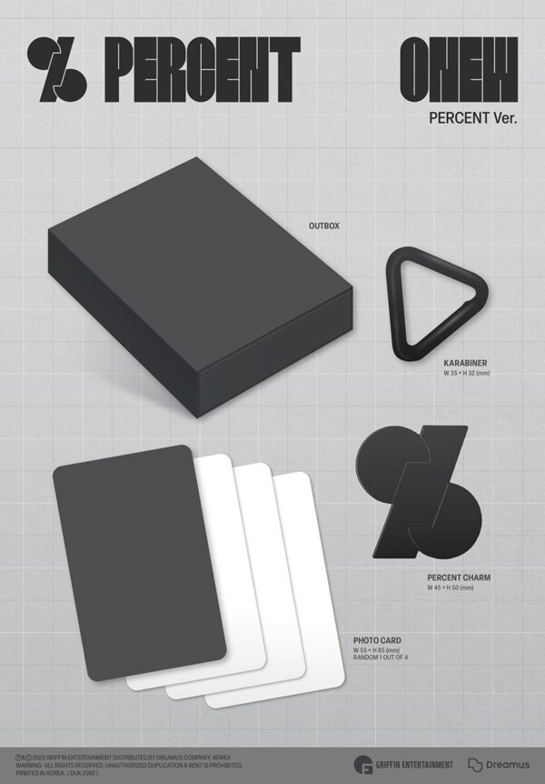 (Pre Order) ONEW - Percent - Percent Version - KPop Idol