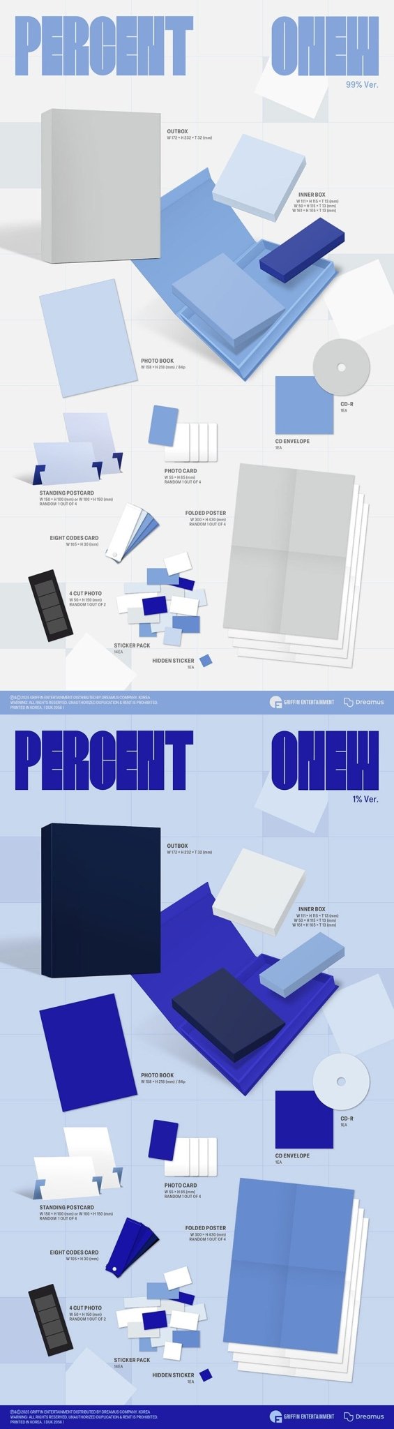 (Pre Order) ONEW - Percent - Photobook Version (random cover) - KPop Idol