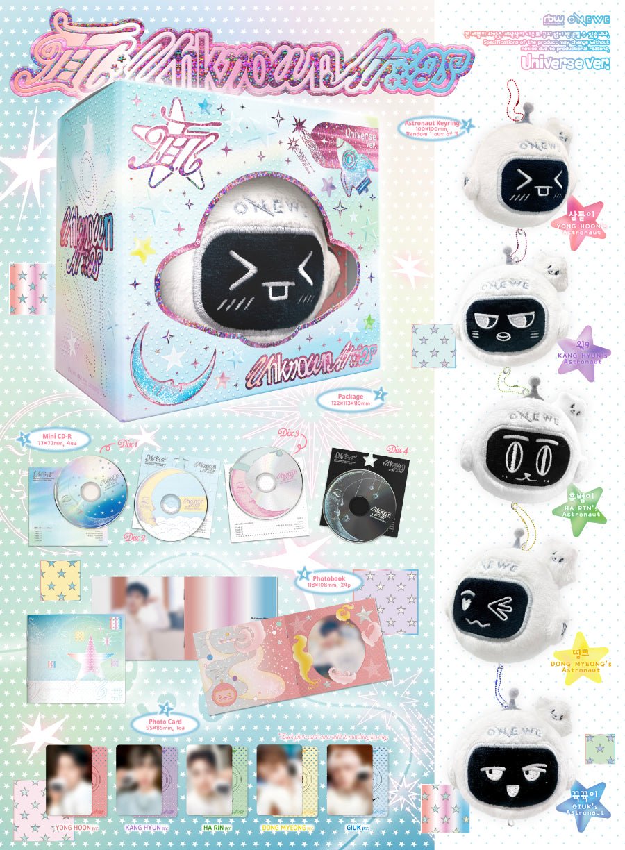 (Pre Order) Onewe - 面 : Unknown Atlas: Universe Ver. Keyring - KPop Idol