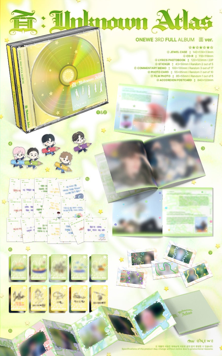 (Pre Order) Onewe - 面 : Unknown Atlas: 面 Ver. - KPop Idol