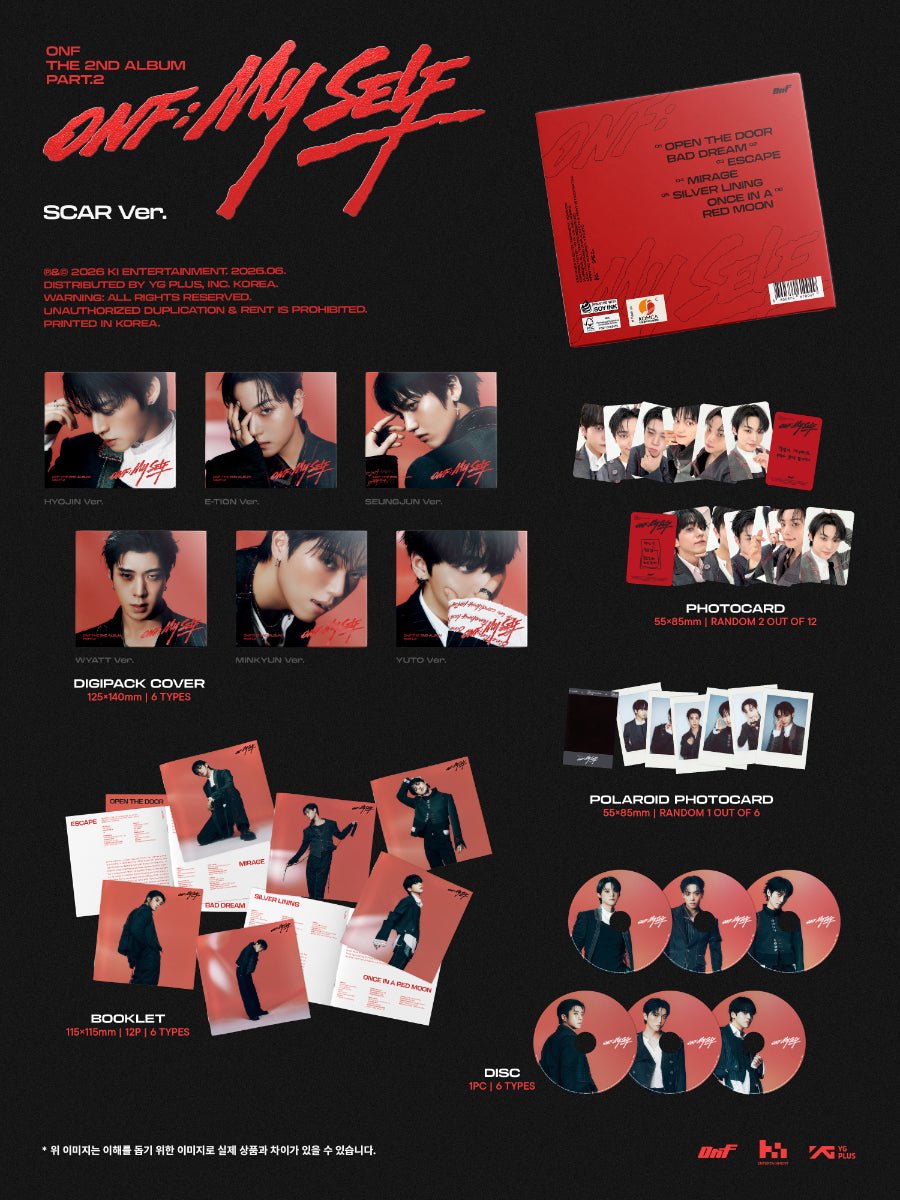 (Pre Order) ONF - ONF:My Self: Digipack Ver. - KPop Idol