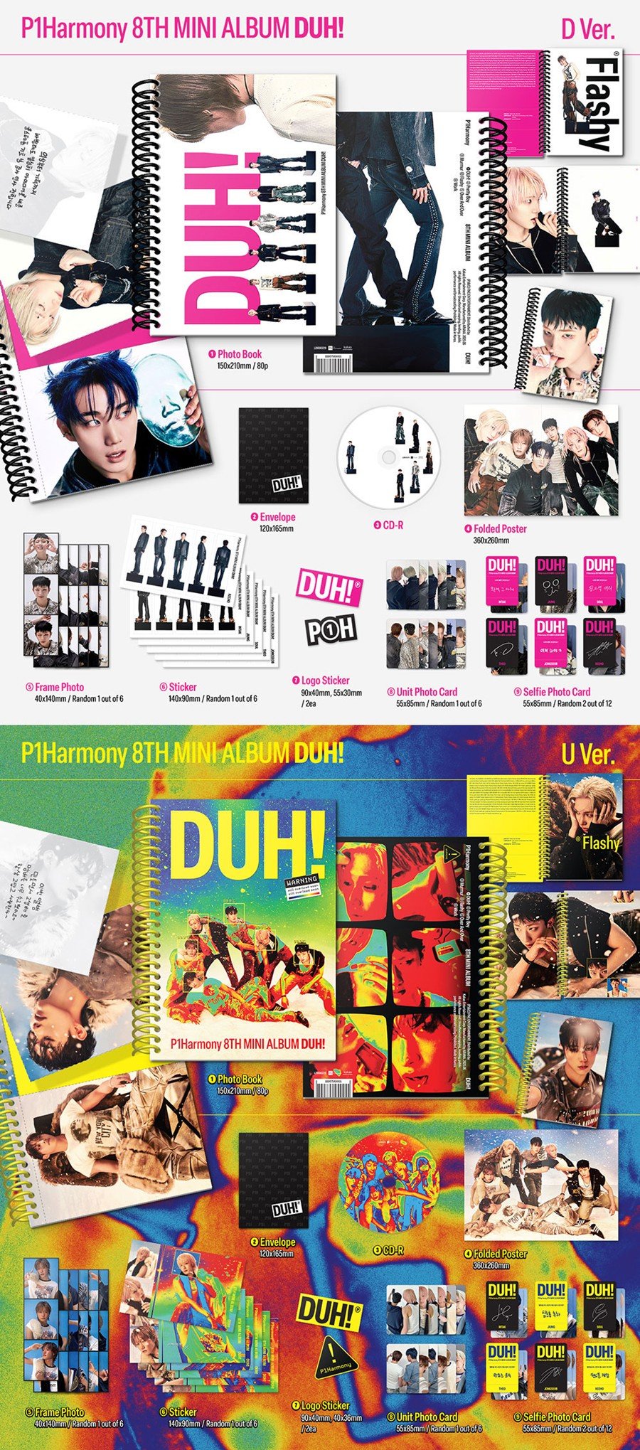 (Pre Order) P1Harmony - Duh! Photobook version with KTown4U POB - KPop Idol