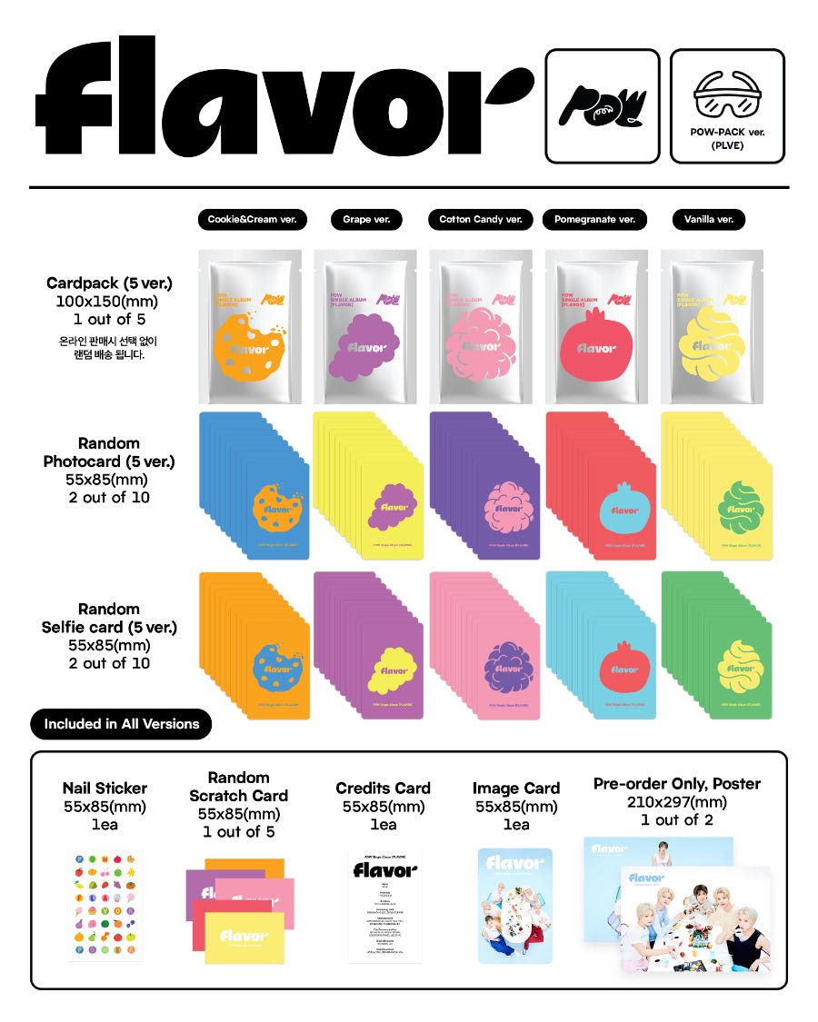 (Pre Order) POW - Flavour: Pow Pack Ver. - KPop Idol