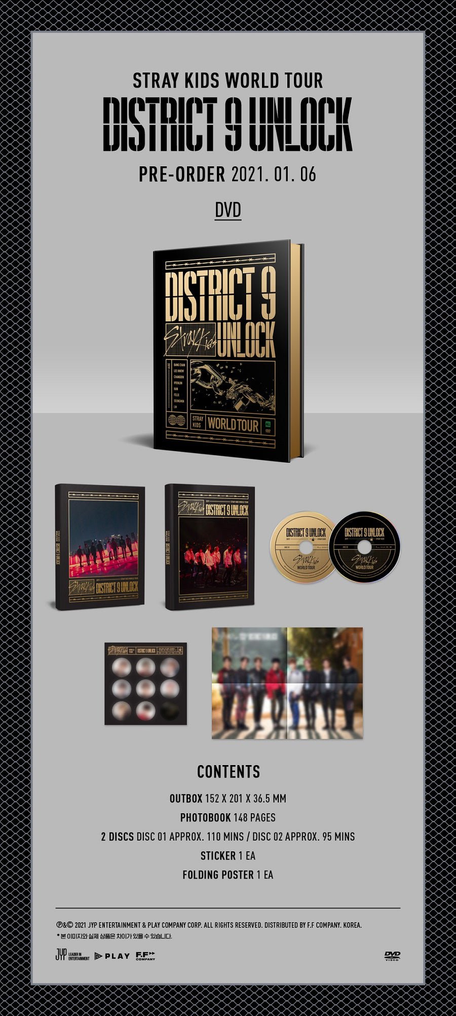 (Pre Order) RARE! STRAY KIDS - World Tour District 9 : Unlock in SEOUL DVD - KPop Idol