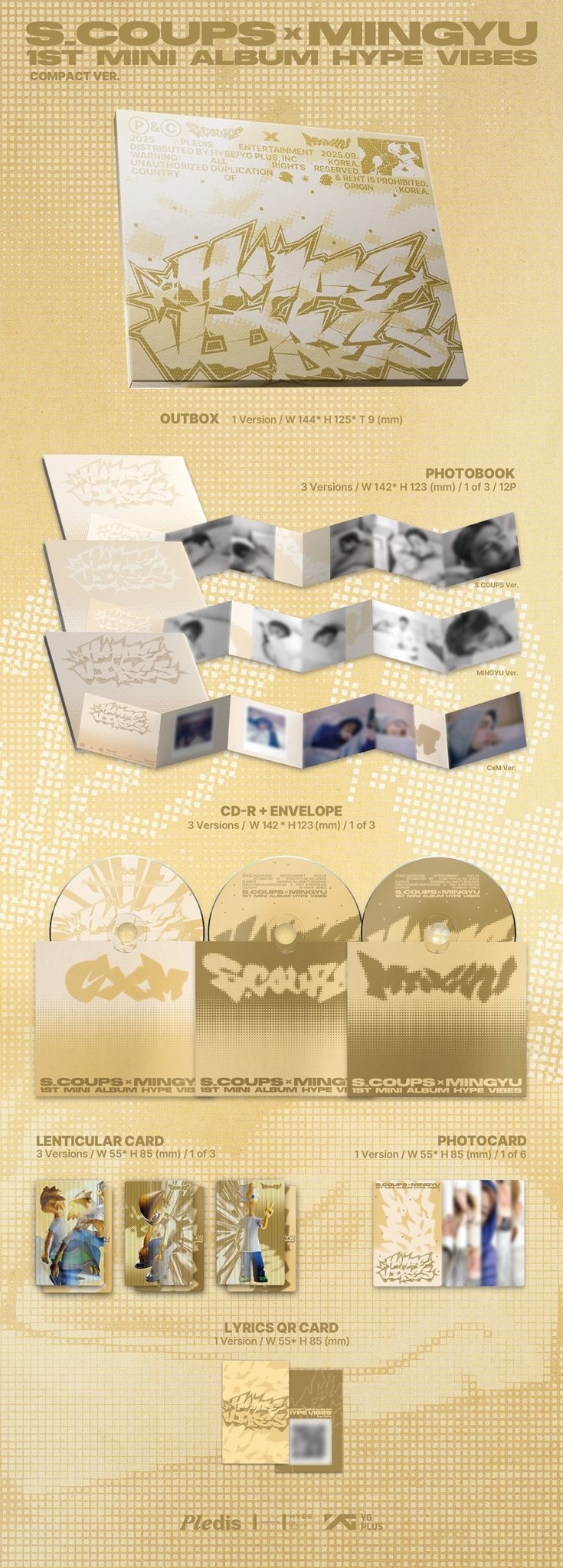 (Pre Order) S.Coups x Mingyu - Hype Vibes Compact Version - KPop Idol