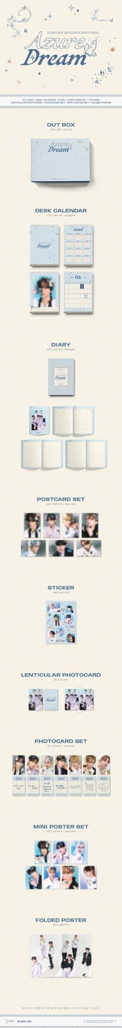 (Pre Order) Season's Greetings 2026: DKB - Azure Dream - KPop Idol