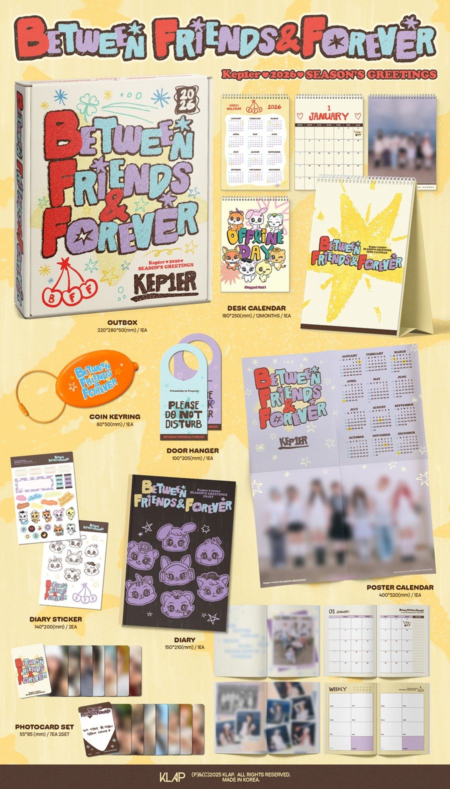 (Pre Order) Season's Greetings 2026: Kep1er - Between Friends & Forever - KPop Idol