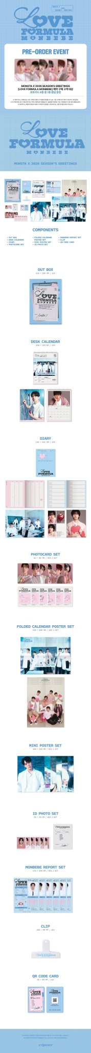 (Pre Order) Season's Greetings 2026: Monsta X - Love Formula Monbebe - KPop Idol